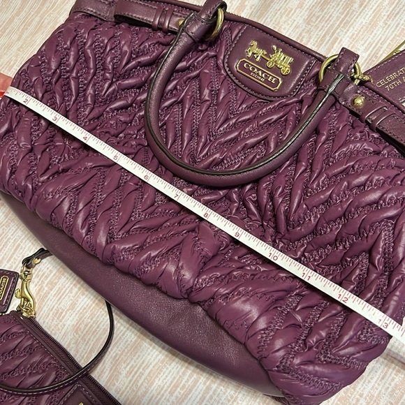 Coach 70th Anniversary Edition Purple Pleated set Madison Sophia. RARE - Picture 4 of 16